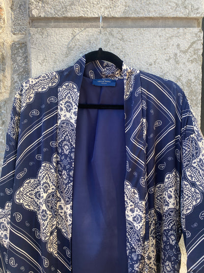 Bandana Print Duster - NAVY