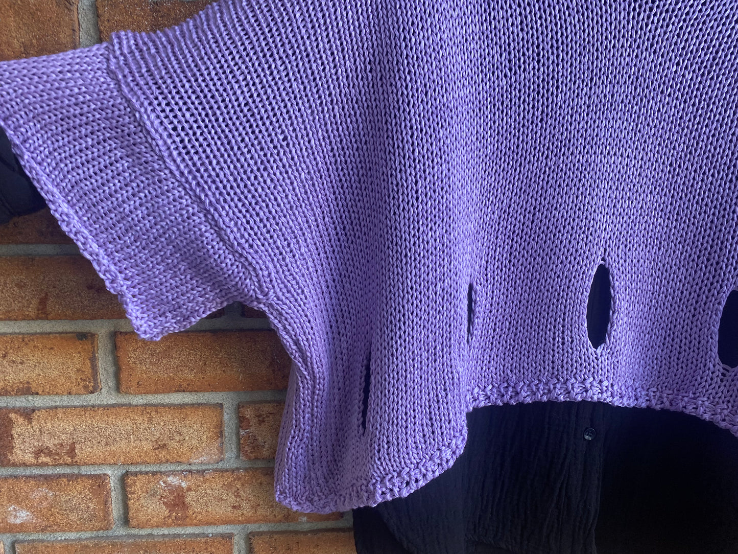 Relaxed Knit Sweater - LAVENDER