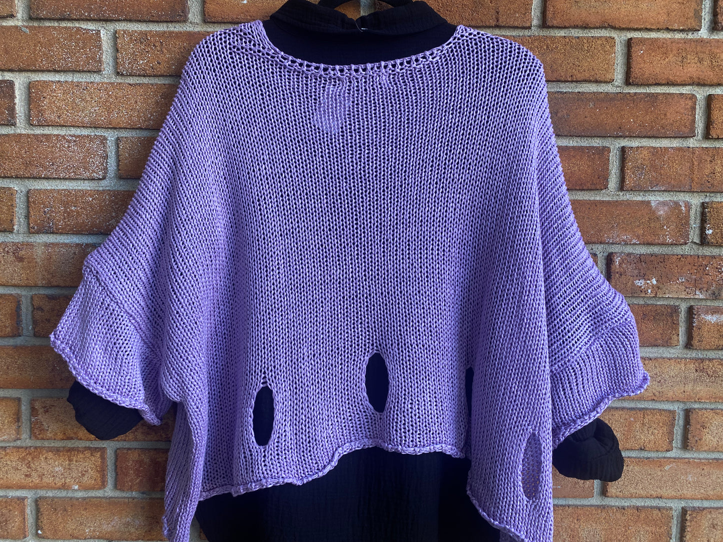 Relaxed Knit Sweater - LAVENDER
