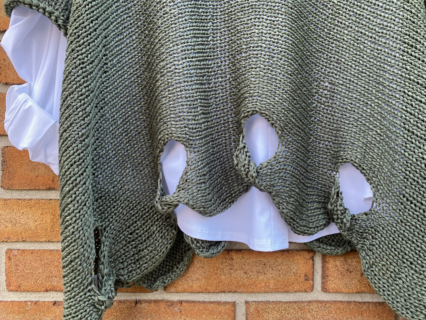 Relaxed Knit Sweater - KHAKI GREEN