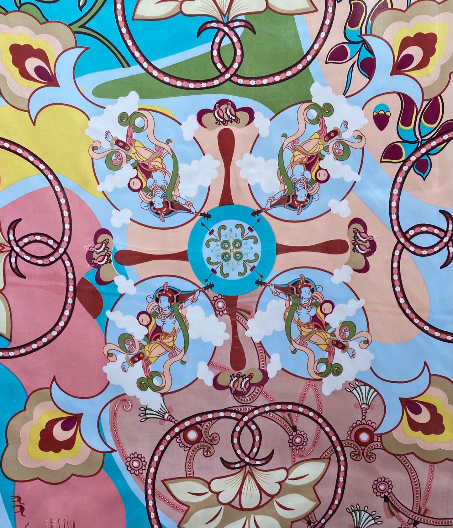 Printed Square Scarf - MULTICOLOUR PRINT