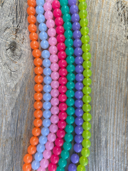Chunky Beaded Necklaces - ASSORTED COLOURS