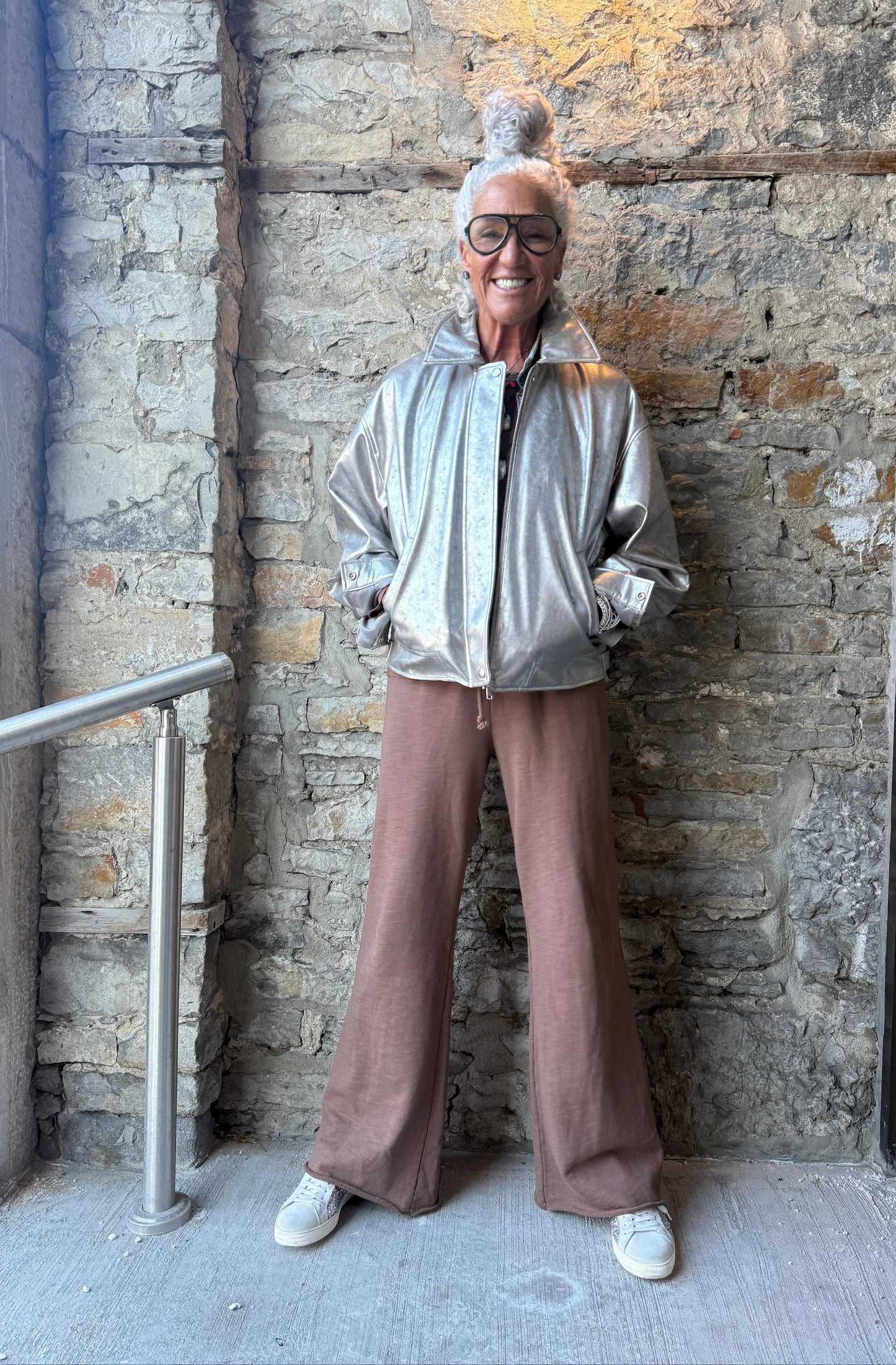 Pleather Short Jacket - SILVER