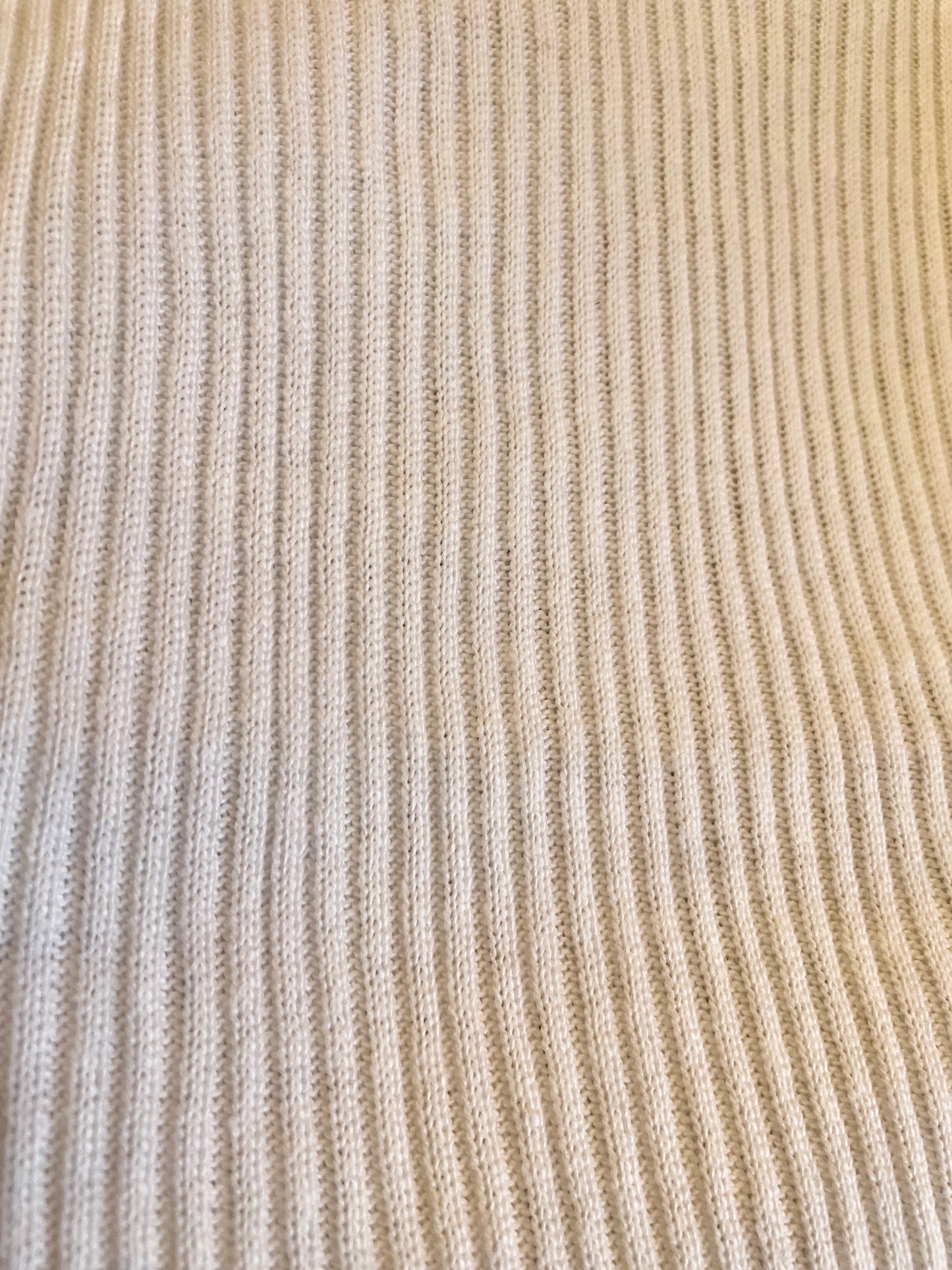 Fine Knit Ribbed Fitted Cotton Tank Top- White