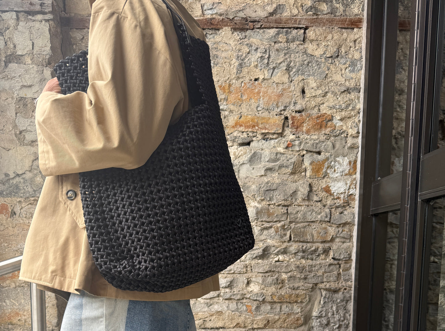 Hand Knotted Tote Bag - Black