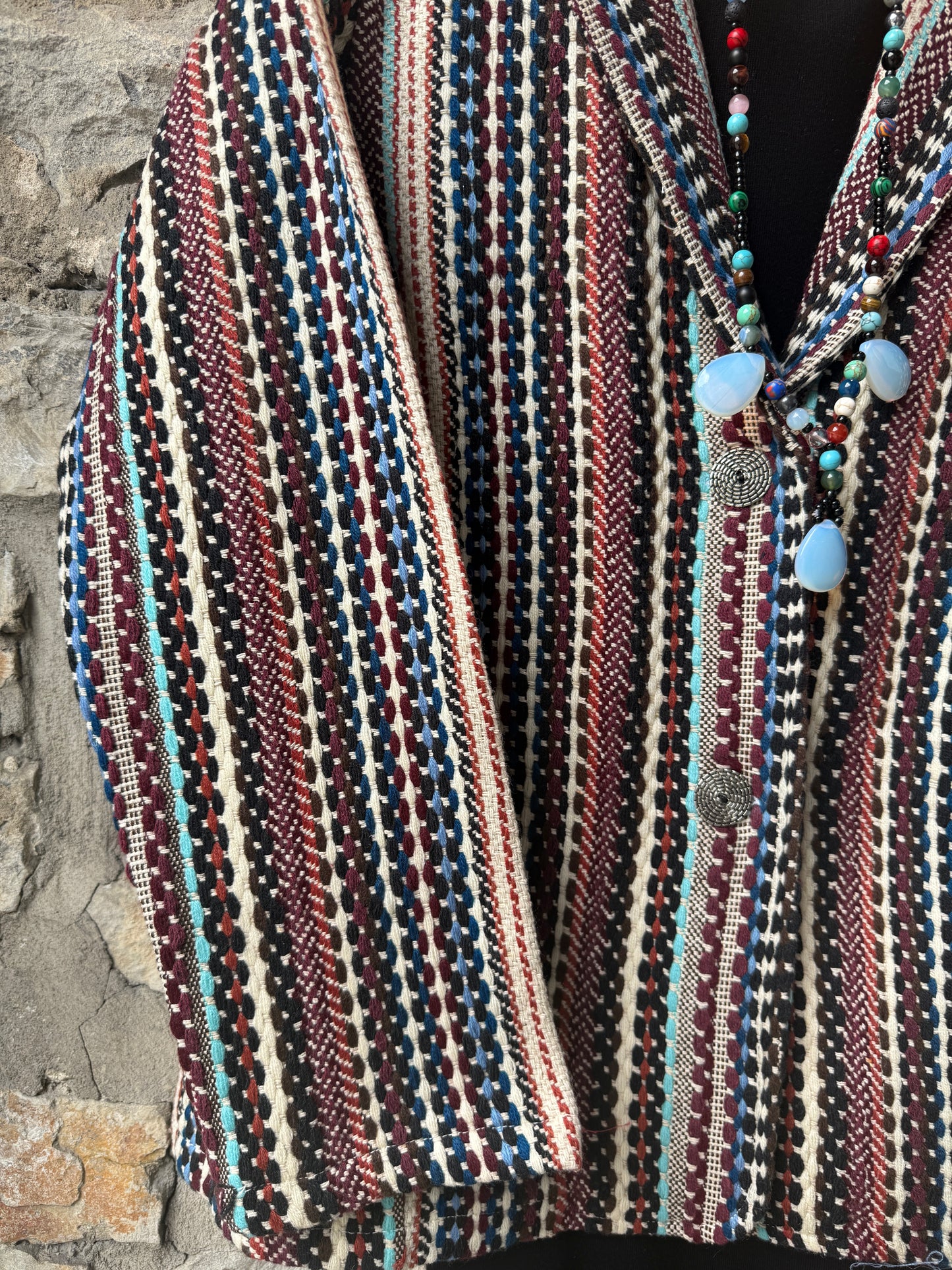 100% Cotton Multicolour Tapestry Blazer