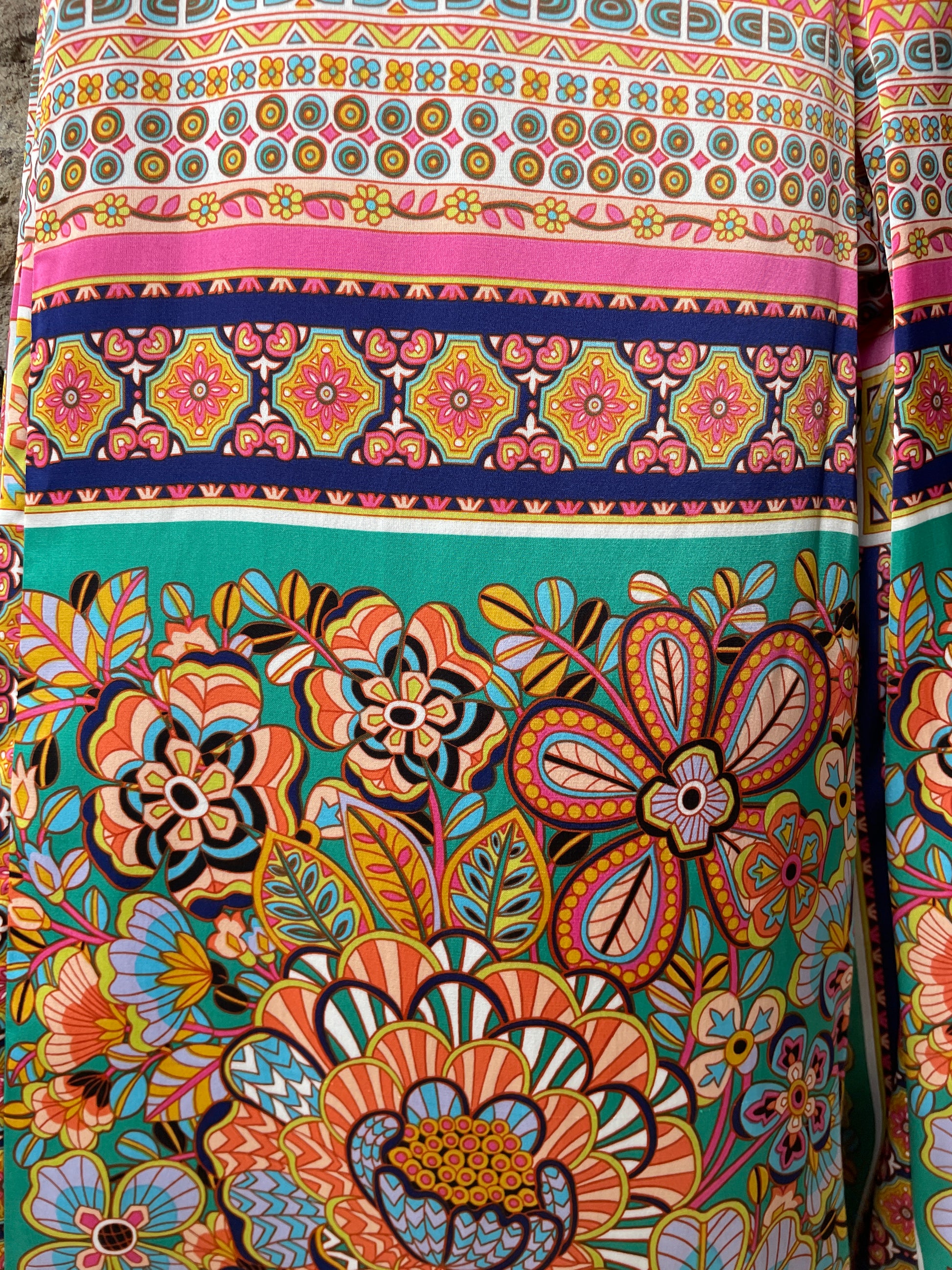 Wide leg pattern pant- multi colour