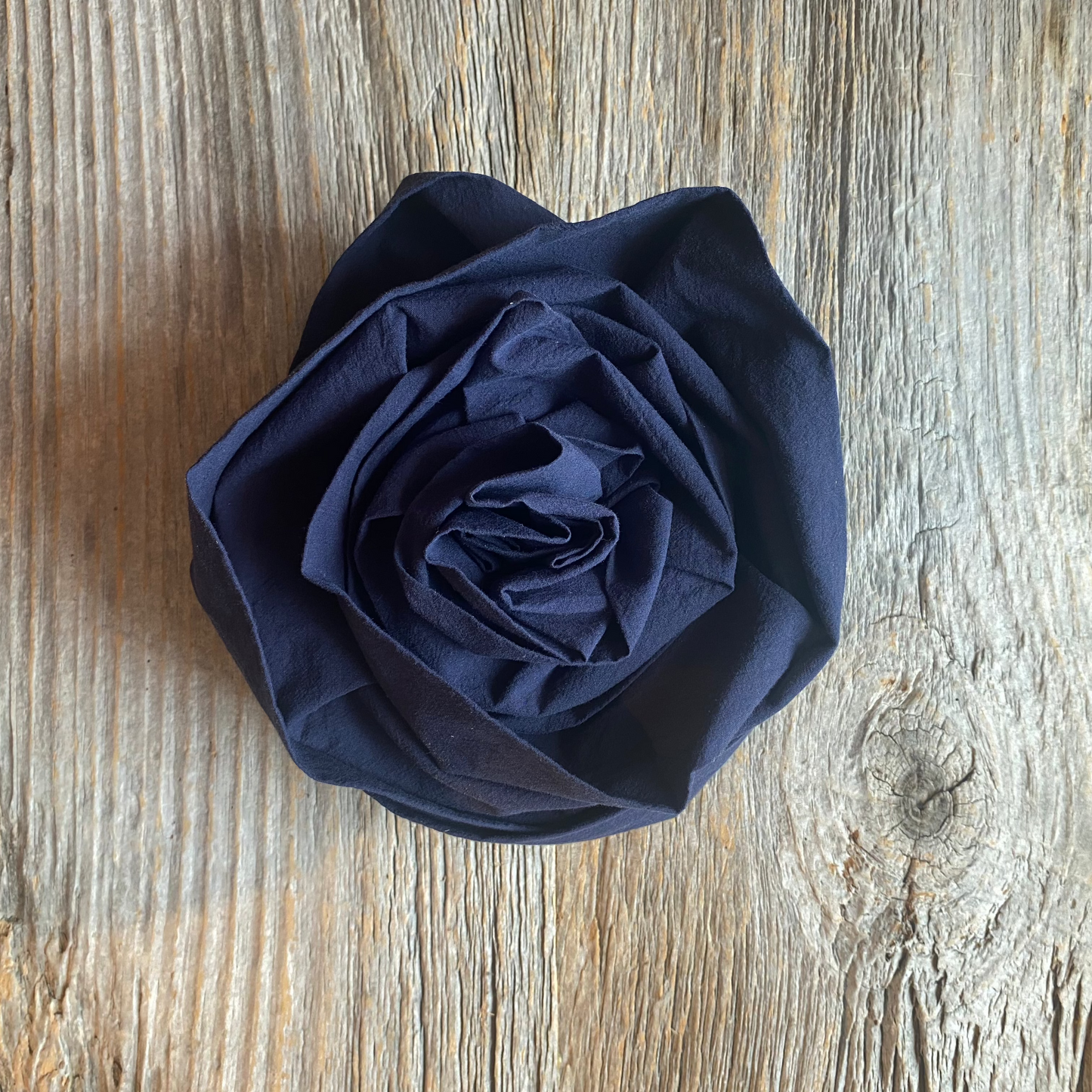 Assorted Handmade 100% Cotton Rosette Flower Brooch BLACK KHAKI NAVY WHITE