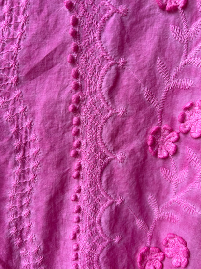 100% Cotton Oversized Pink Shirt