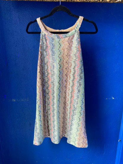 Pastel Sequin Shift Dress