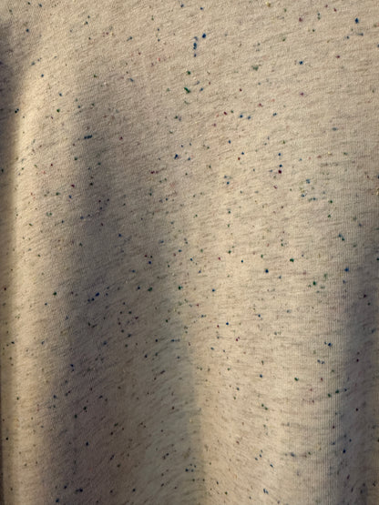 100% Cotton Speckled Oatmeal Relaxed Fit Wide Leg Jumpsuit