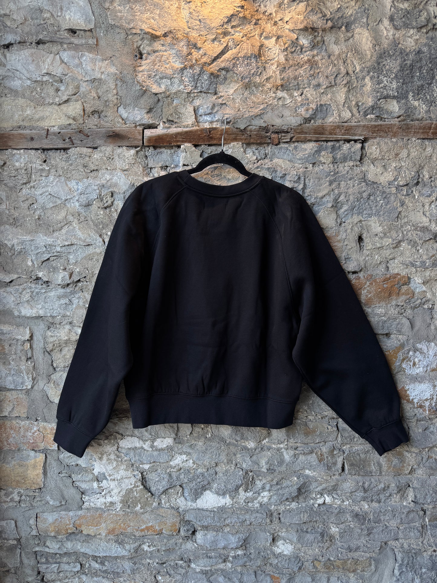 "Like Mother Like Daughter" Black Cotton Crew Neck Sweatshirt