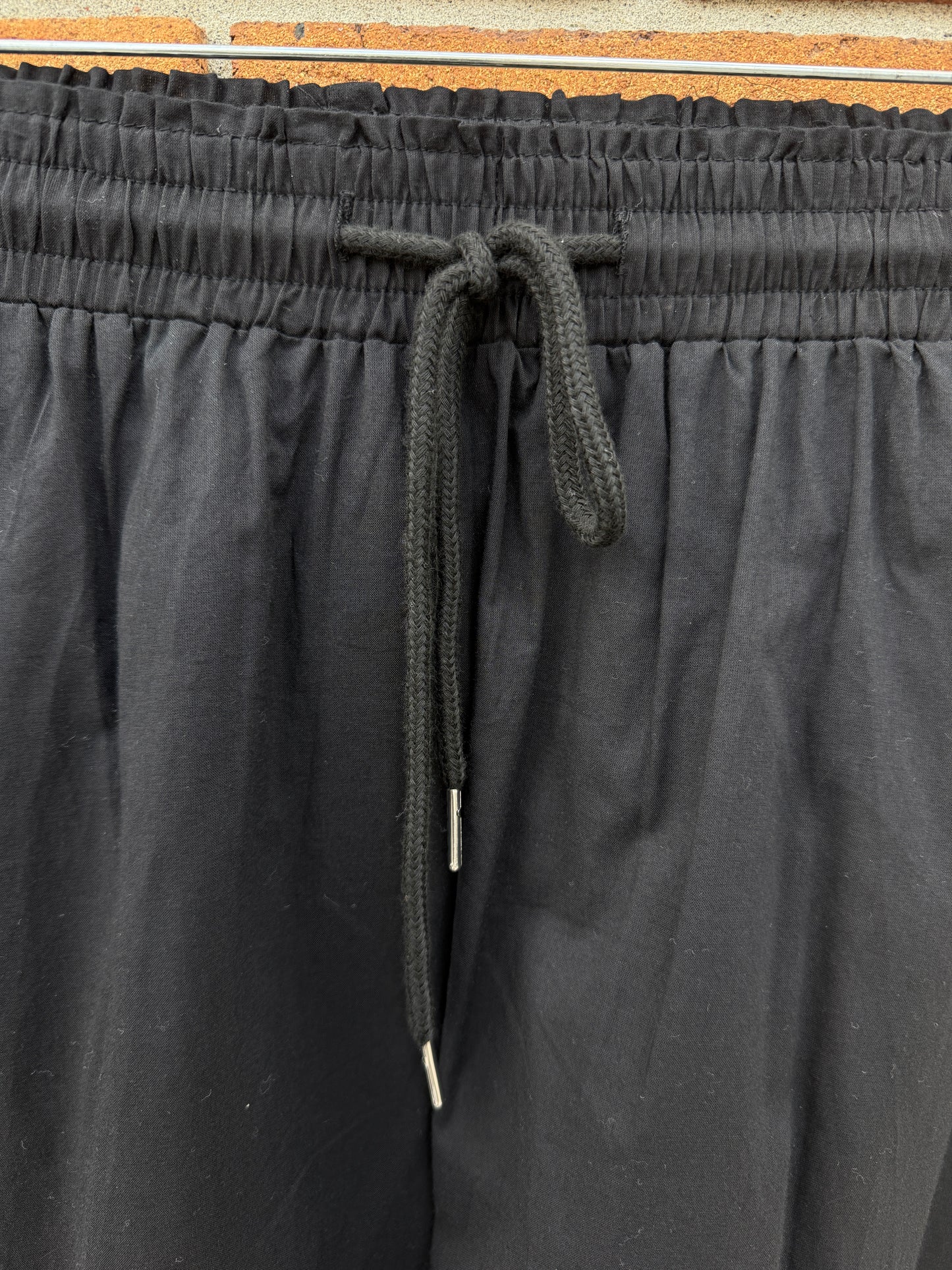 100% Cotton Eyelet Skirt with Pockets- BLACK