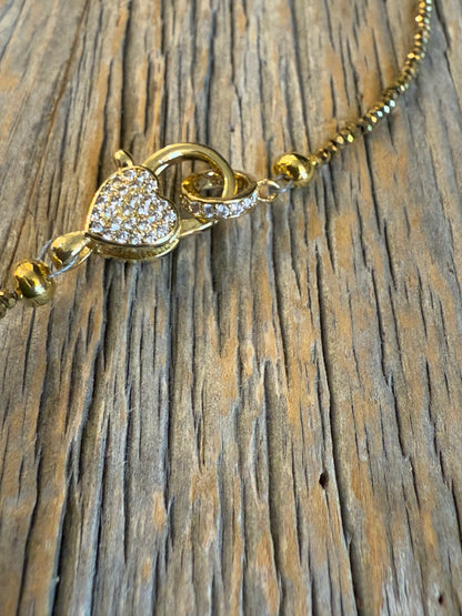 24" Long Brown Pearl and Bronze Versatile Necklace with Gold Clasp