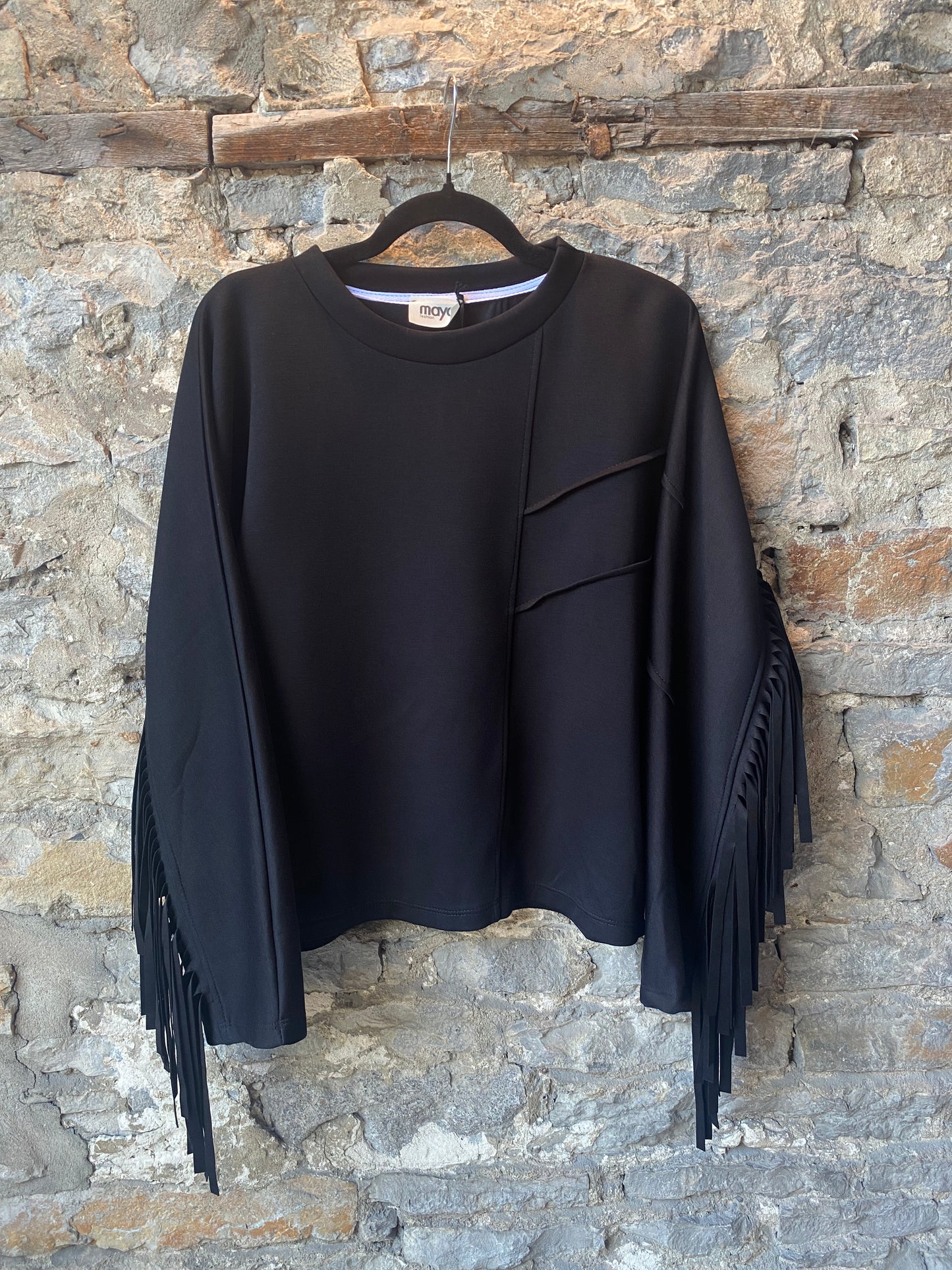 Fringe Sweatshirt - Black