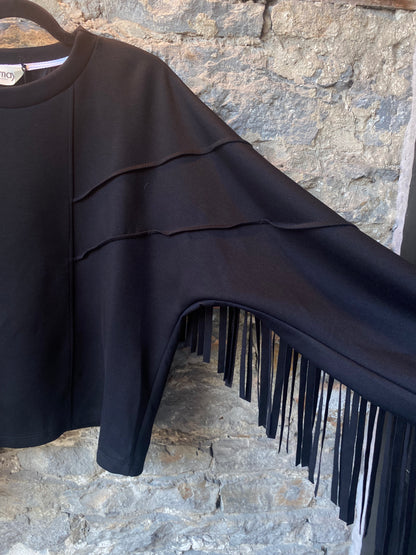 Fringe Sweatshirt - Black