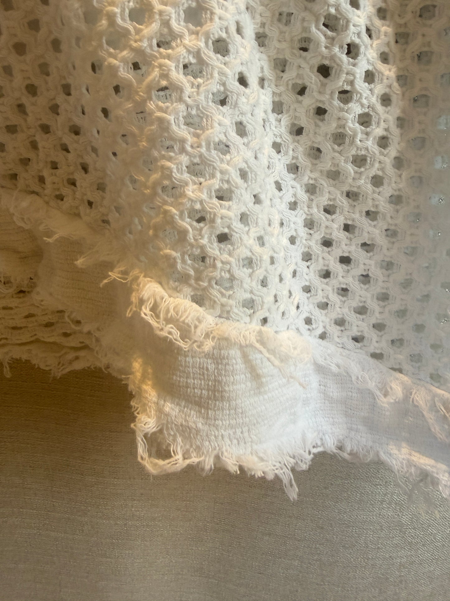 100% Cotton Asymmetrical Top WHITE