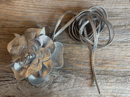 Leather Rosette Multi-wear Accessory
