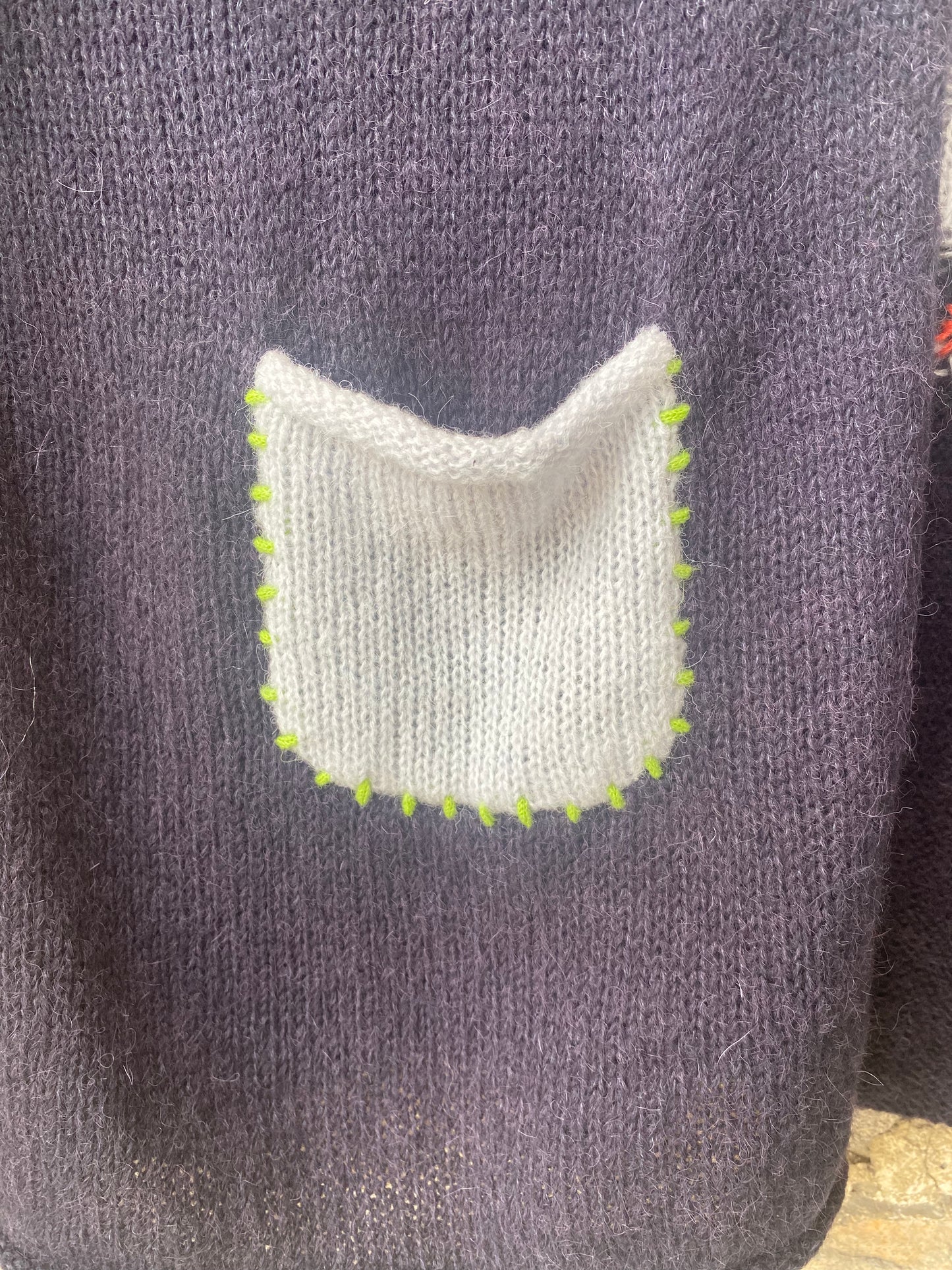 Open Front Peace Cardigan - NAVY