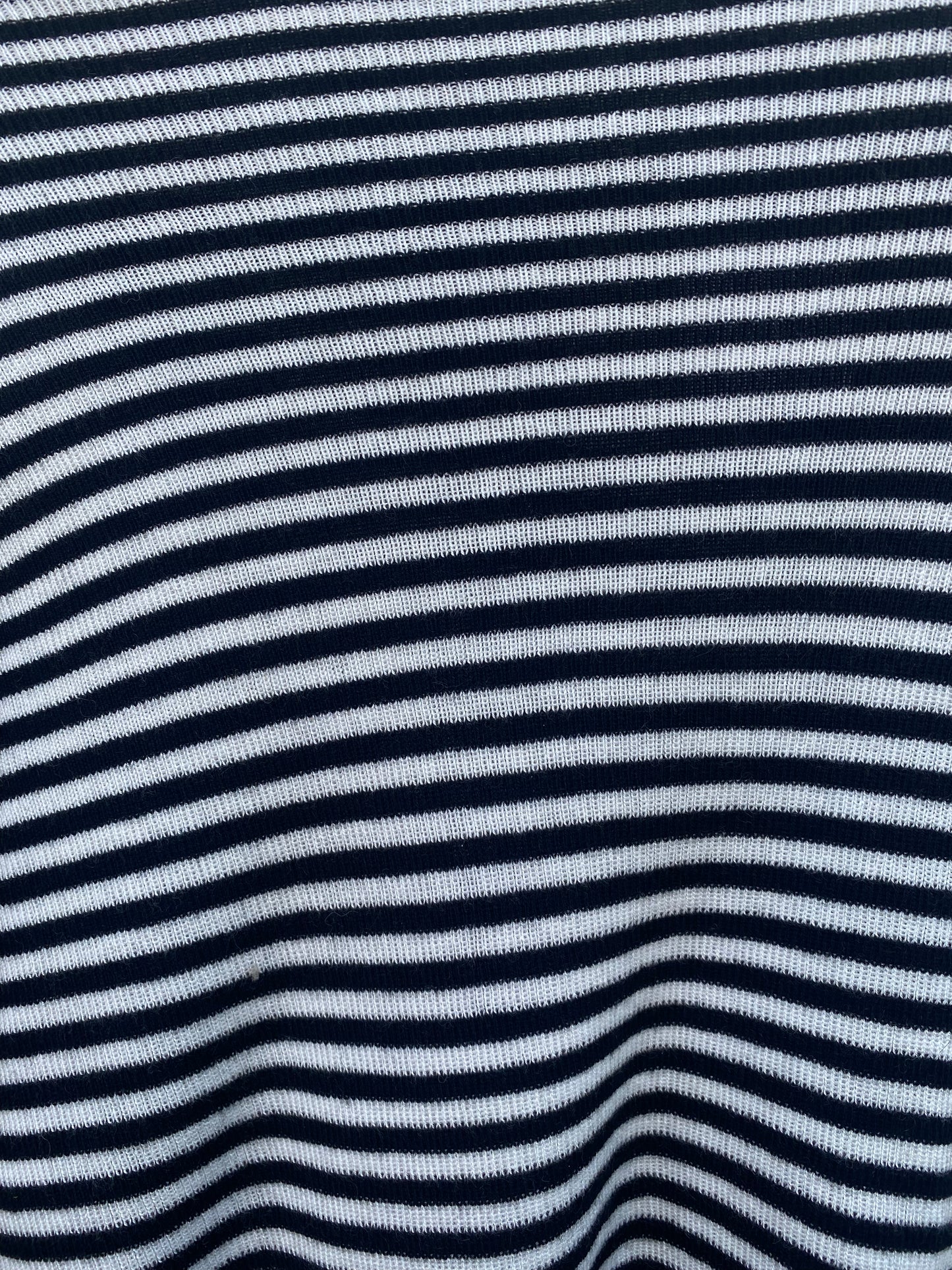 Black & White Striped Mock Neck Sweater