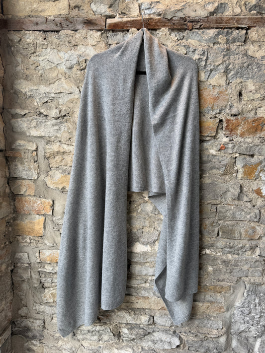 100% Cashmere Wide Travel Scarf - PINK