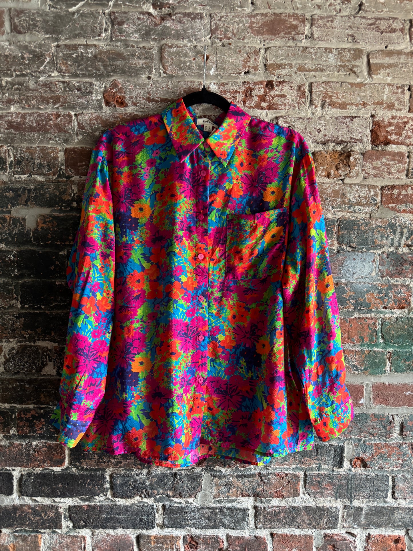 Lightweight Multicoloured Floral Button Up Shirt