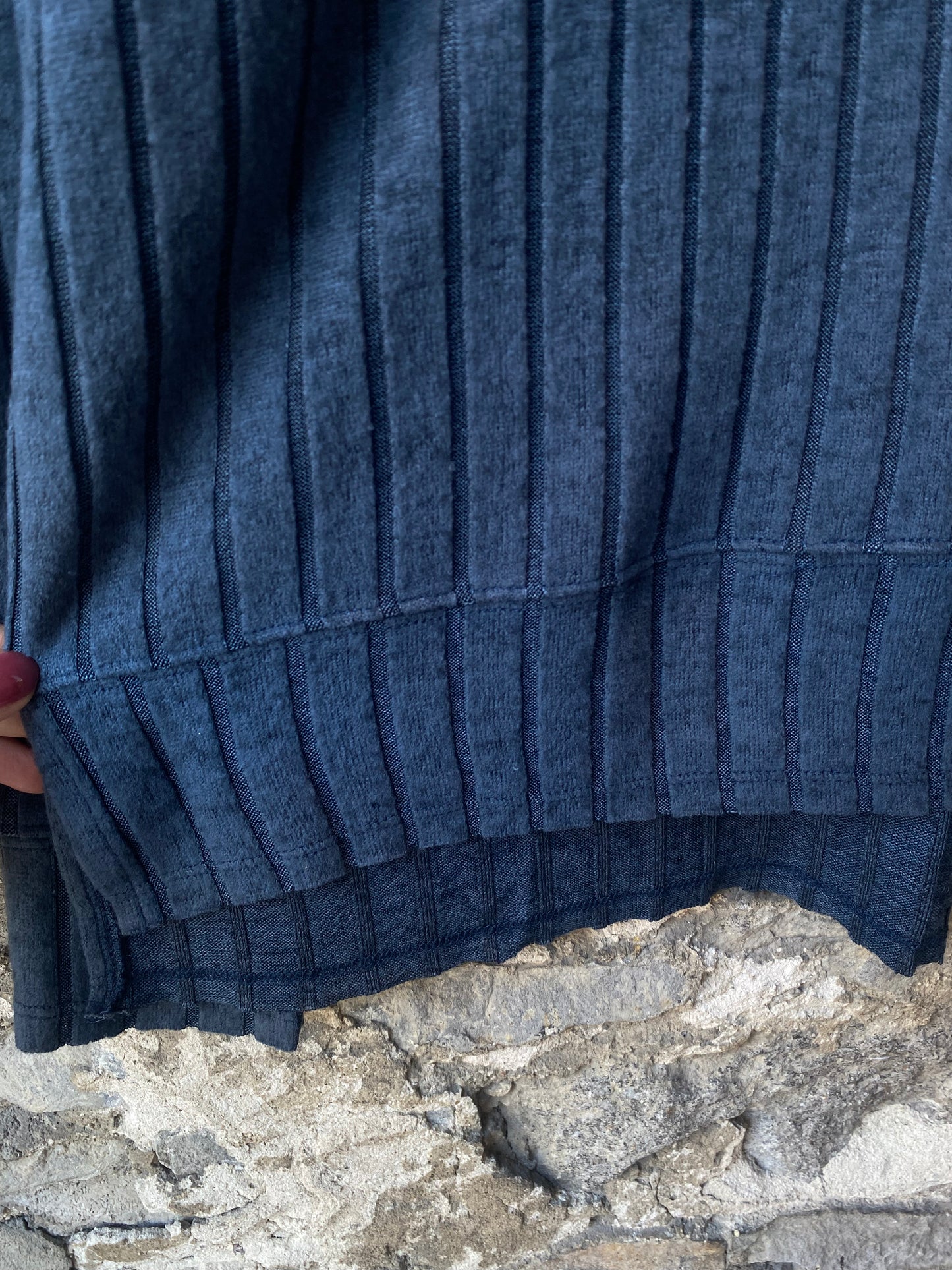 Relaxed Lightweight Raglan Sleeve Crew Neck and Wide Leg Pant 2pc SET - BLUE