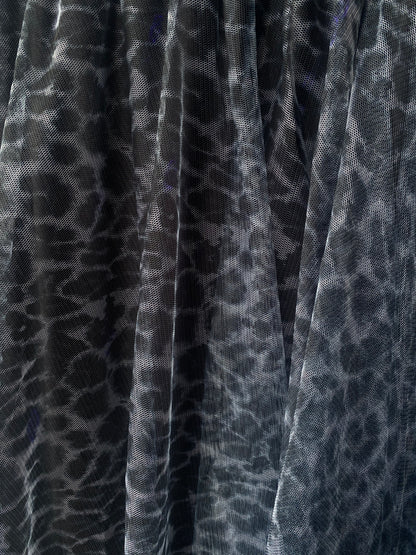 Animal Print Tulle Skirt- GREY and BLACK
