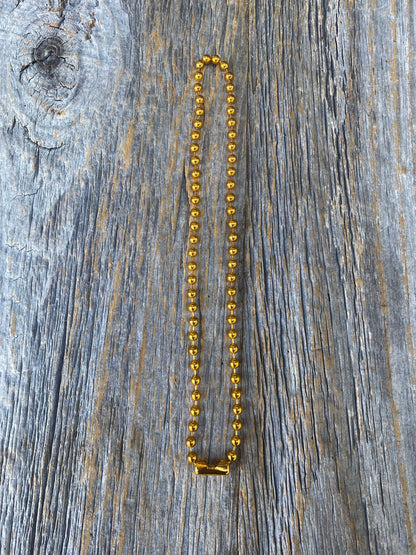 14" Gold ball chain necklace