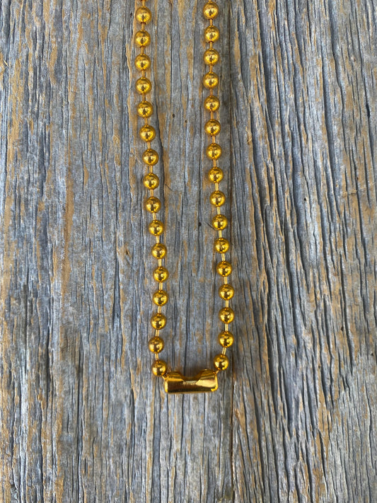 14" Gold ball chain necklace
