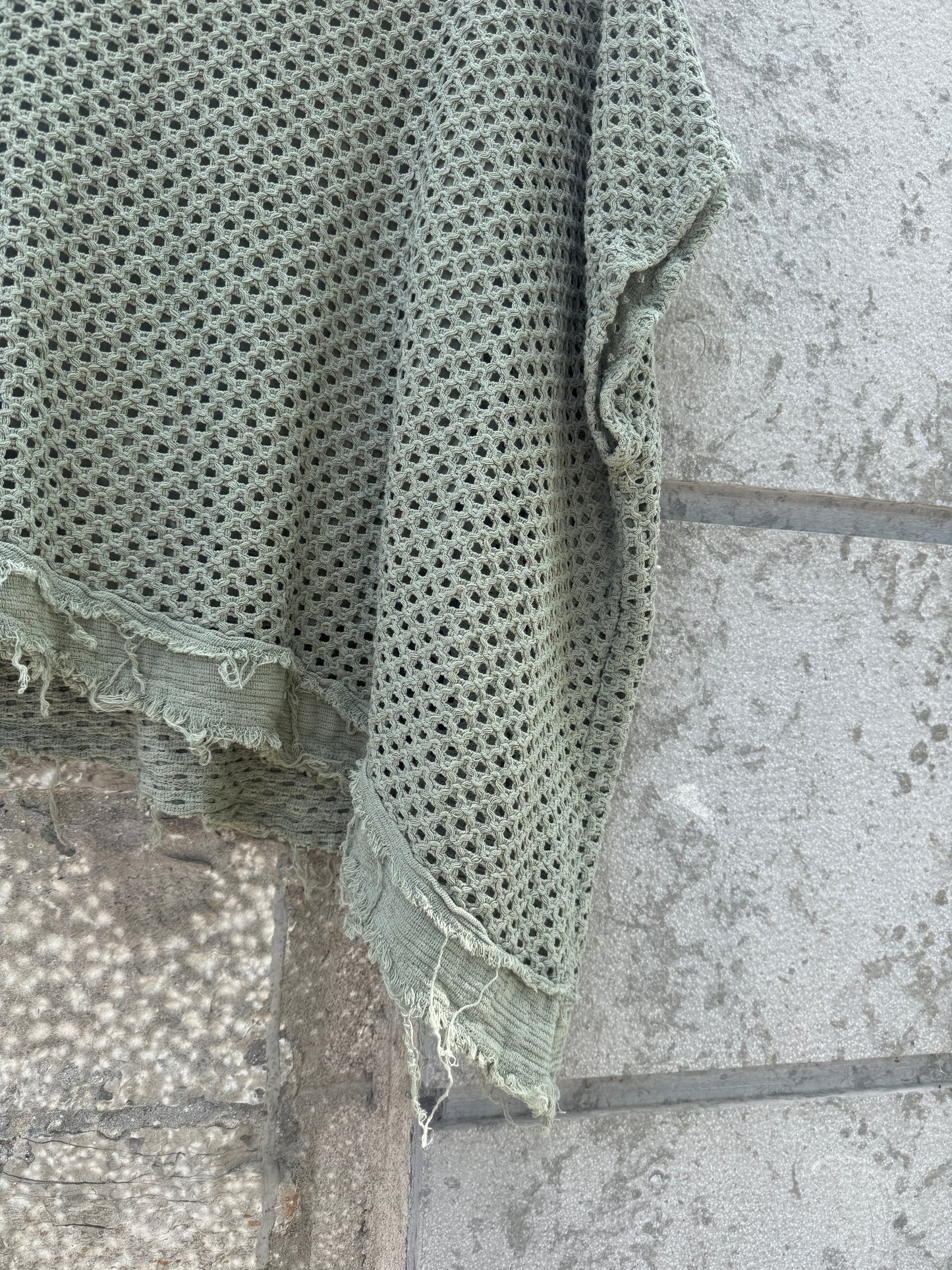 100% Cotton Asymmetrical Top - SAGE GREEN