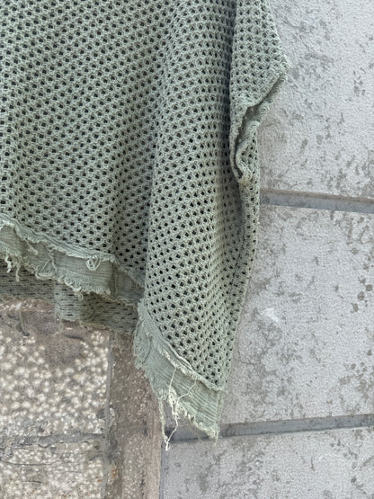100% Cotton Asymmetrical Top - SAGE GREEN