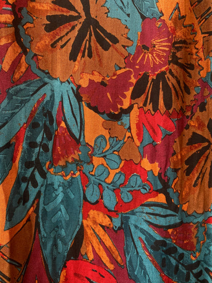 Maroon Jungle Print Scarf