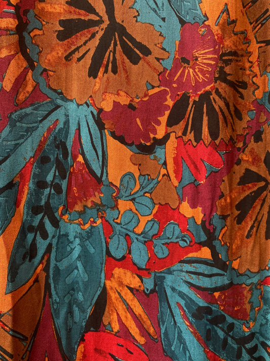 Maroon Jungle Print Scarf