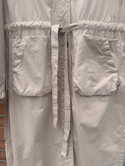 100% Cotton Long Trench Coat- BEIGE