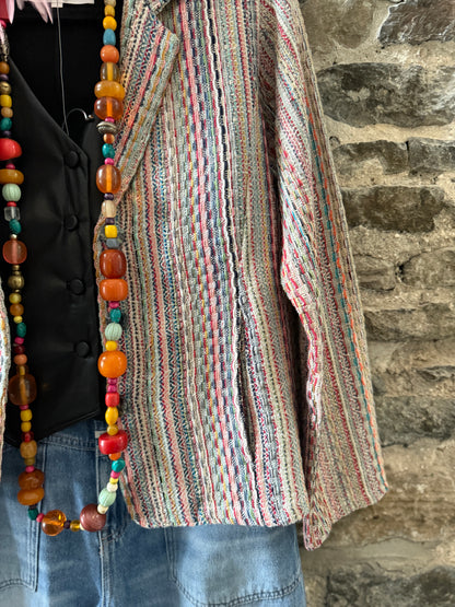 100% Cotton Multicolour Woven Tapestry Jacket Blazer