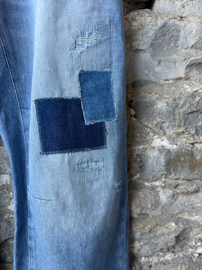 COJ Light wash Arc Style Jeans with Patchwork Detail