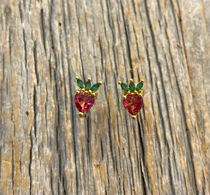 Strawberry Hypoallergenic Stud Earrings