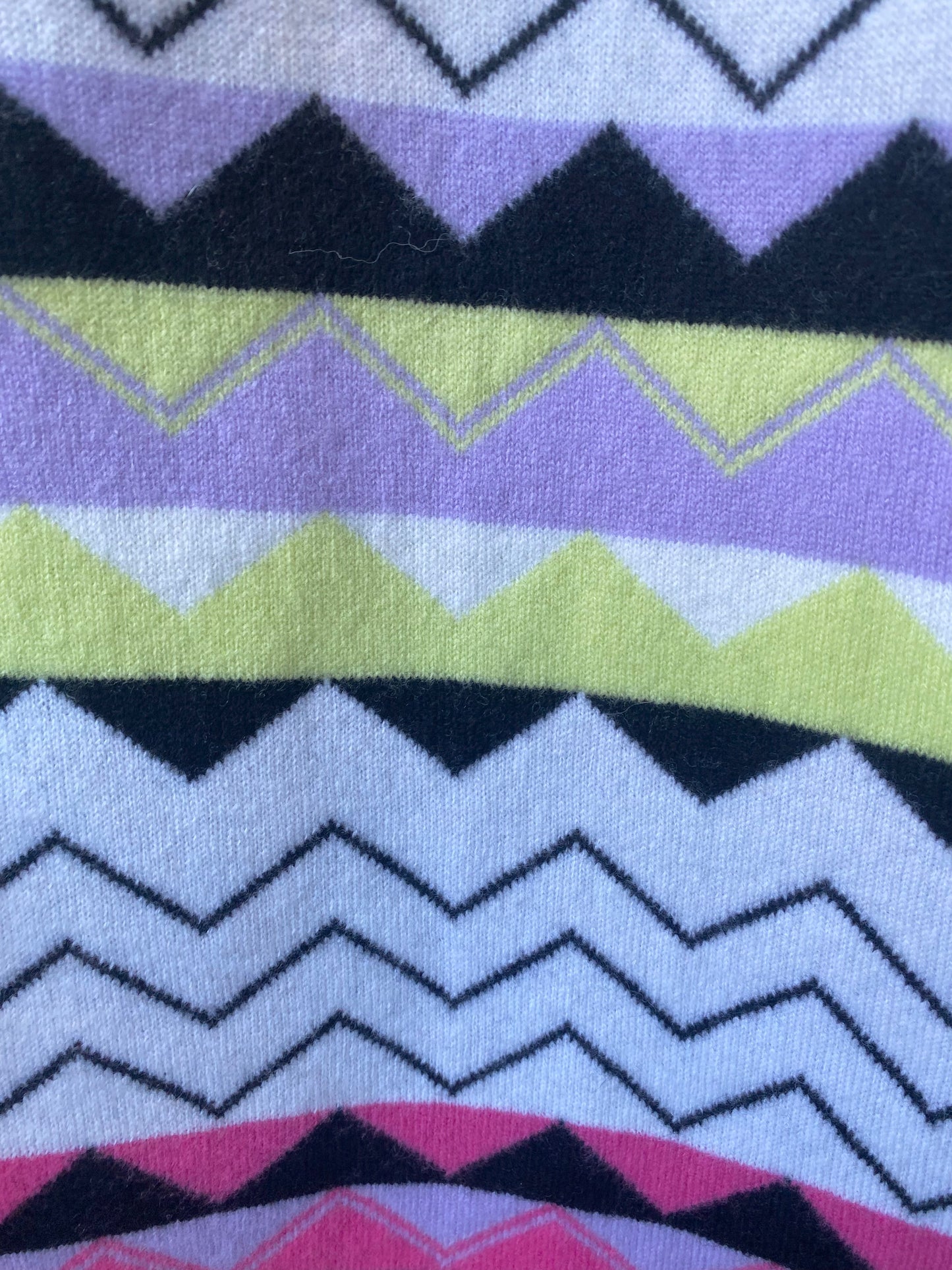 Black and Multicolour Chevron Knit 2pc Winter Set