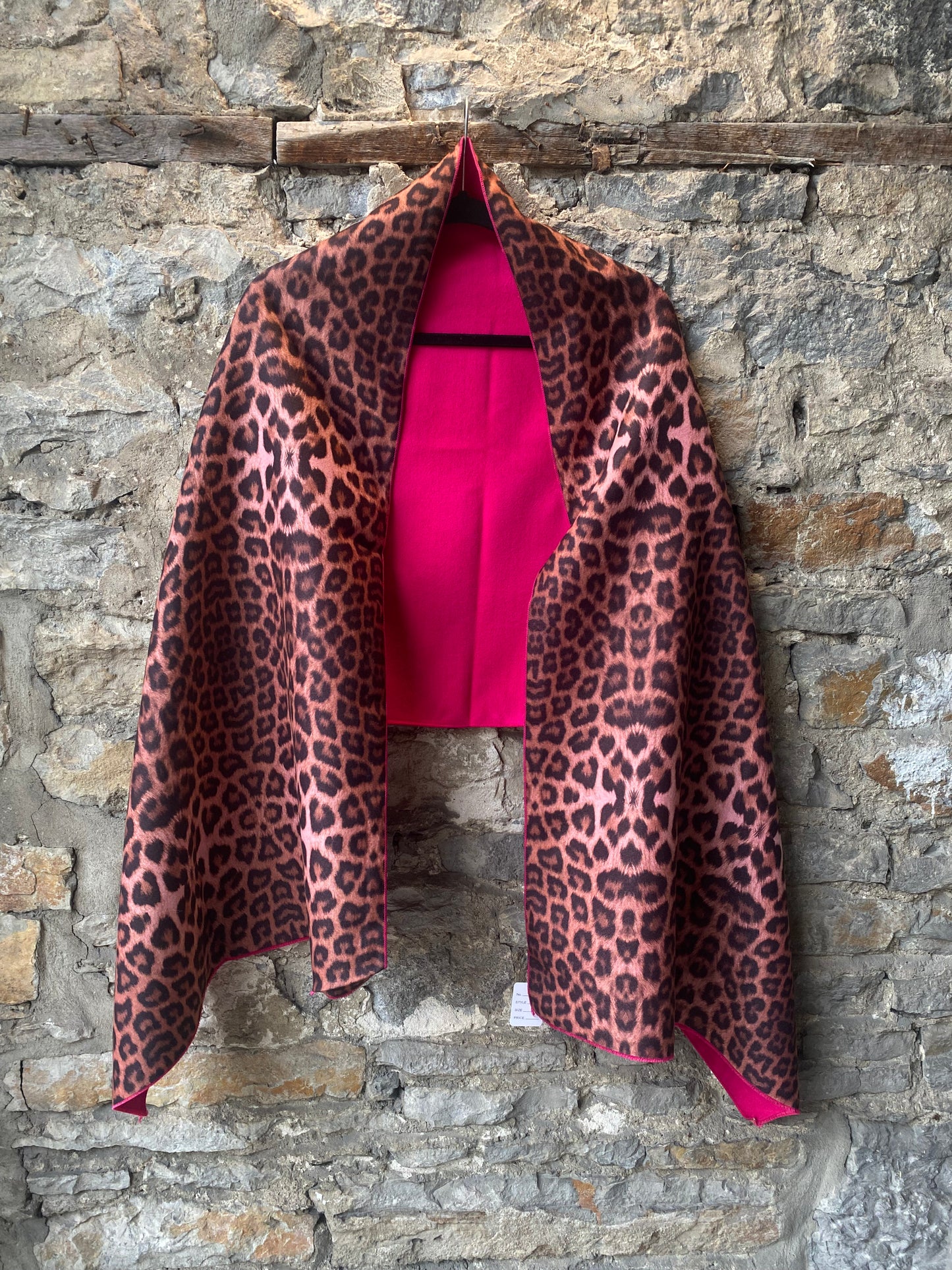 Animal Print and Hot Pink Scarf