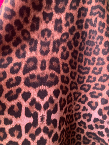 Animal Print and Hot Pink Scarf