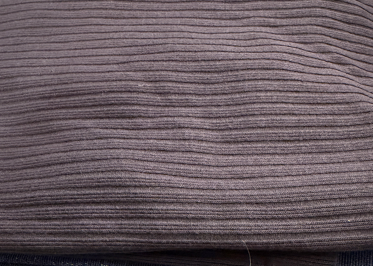 Seamless Ribbed Crew Neck Top - SLATE GREY