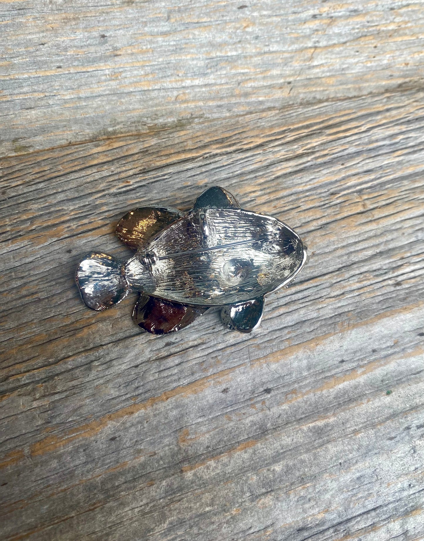 Blue Clown Fish Brooch with Bail