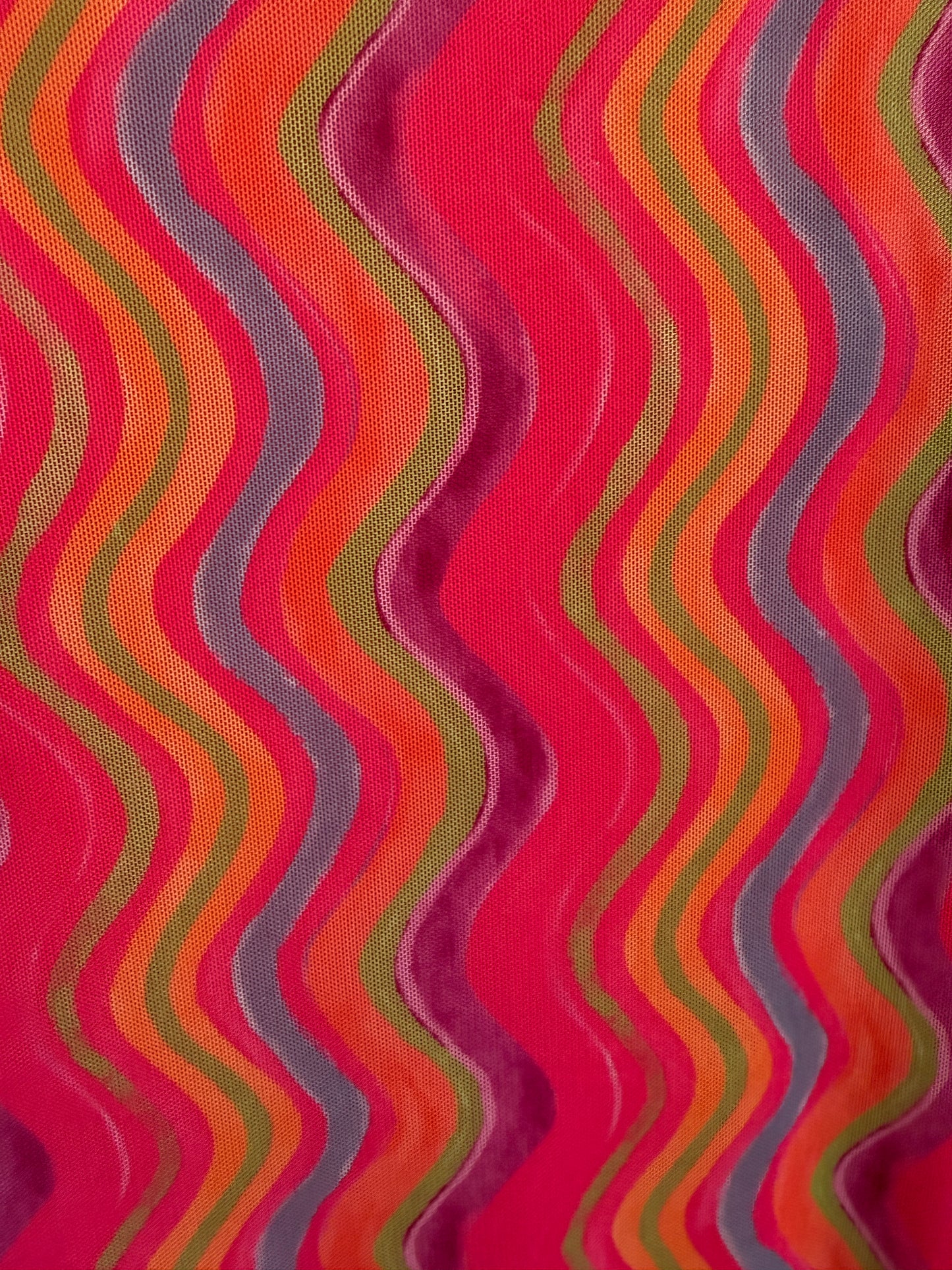 Multicolour Patterned Fitted Mesh Midi Dress - PINK GREEN PURPLE ORANGE BLUE MIX