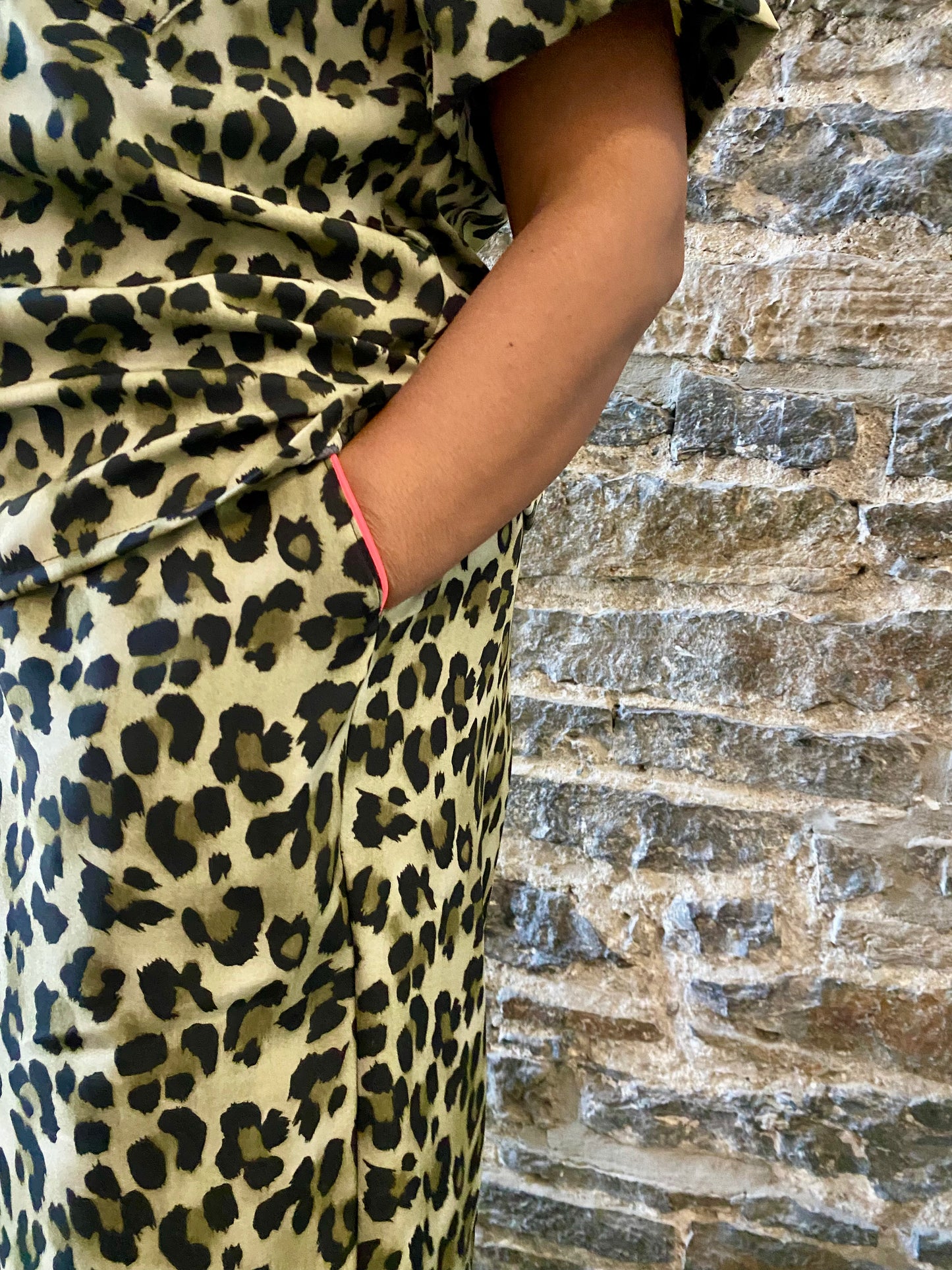 2 PC Cotton Animal Print and Hot Pink Pyjama Set