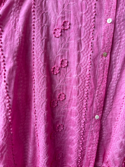 100% Cotton Oversized Pink Shirt