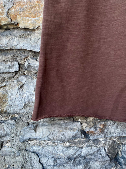 100% Cotton Wide Leg Sweat Pant- BROWN