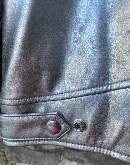 Pleather Short Jacket - SILVER