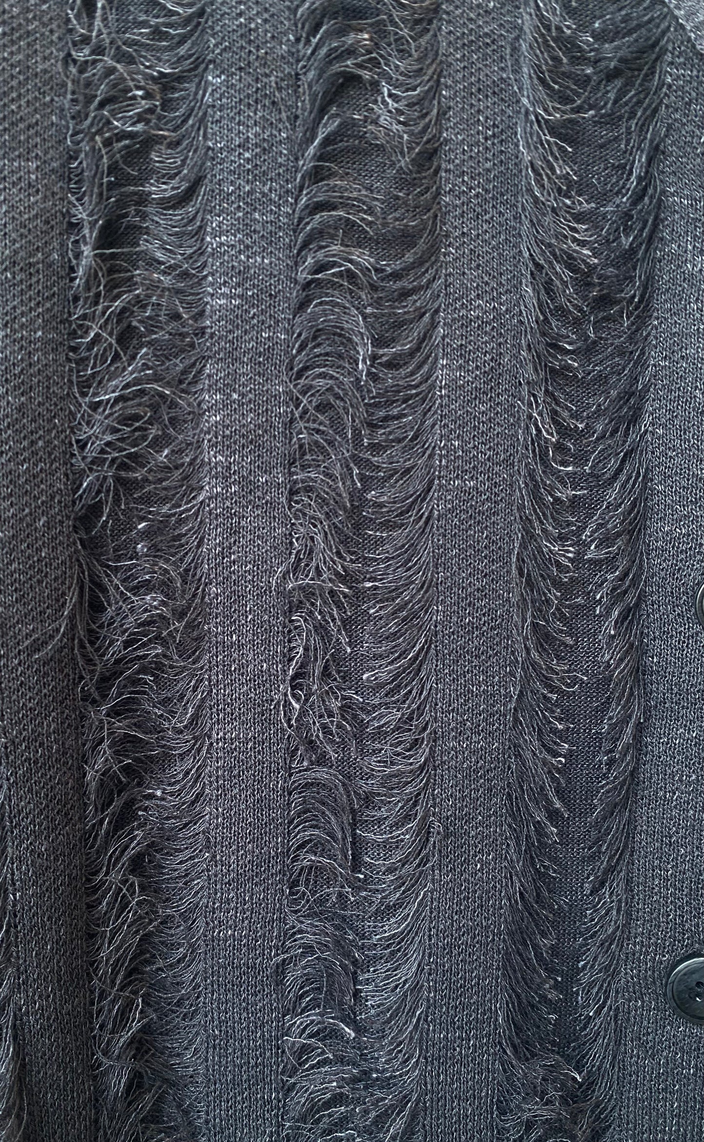Eyelash Fringe Knit Vest - CHARCOAL