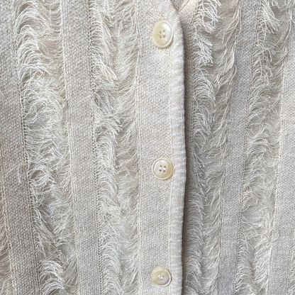 Eyelash Fringe Knit Vest - IVORY